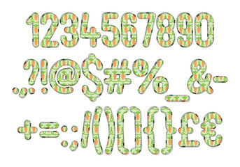 Versatile Collection of Carrots Numbers and Punctuation for Various Uses