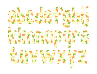 Versatile Collection of Carrot Cuteness Alphabet Letters for Various Uses
