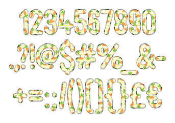 Versatile Collection of Carrot Cuteness Numbers and Punctuation for Various Uses