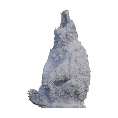 Sitting Bear  statue, 3d renders, isolated, perfect for your design