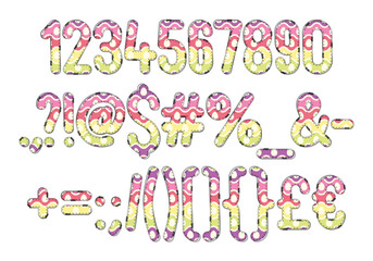 Versatile Collection of Easter Eggs Numbers and Punctuation for Various Uses