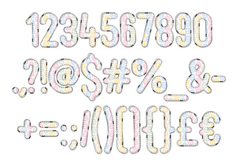 Versatile Collection of Easter Parade Numbers and Punctuation for Various Uses