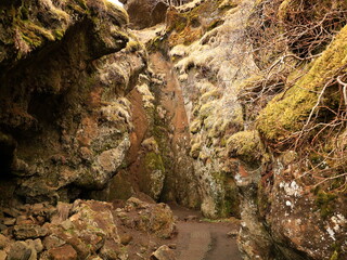 View on a mountain in the Southern Region of iceland