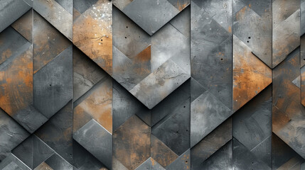 Assorted Shapes on a Metal Wall