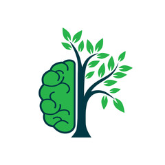 Brain tree logo concept design.