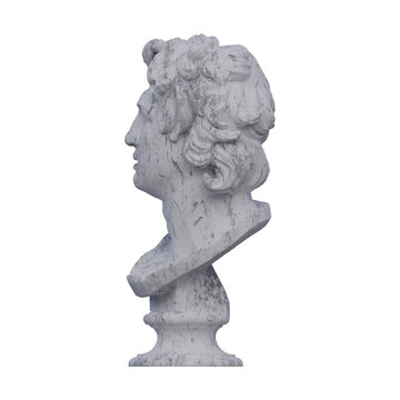 recommend clip art: Sea Centaur Bust  statue, 3d renders, isolated, perfect for your design