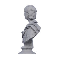 Julia Mamaea  statue, 3d renders, isolated, perfect for your design