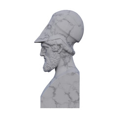 Pericles  statue, 3d renders, isolated, perfect for your design