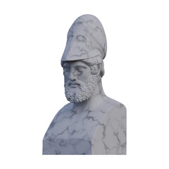 Pericles  statue, 3d renders, isolated, perfect for your design