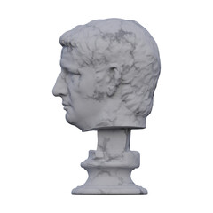 Claudius  statue, 3d renders, isolated, perfect for your design