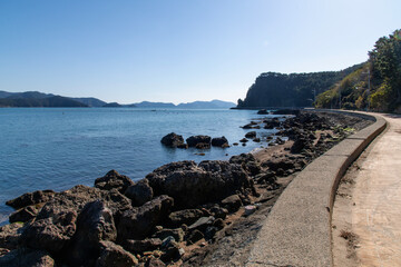 seascape at the seaside on a sunny day