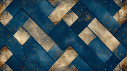 Blue and Gold Squares Background