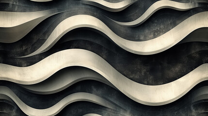 Close-Up of a Building With a Wavy Design