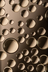 Oil and water bubble photograph. circular shapes, background image, graphic resource.