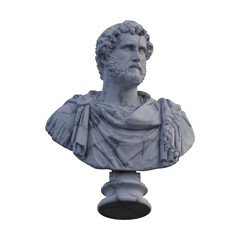 Obraz premium Antoninus Pius statue, 3d renders, isolated, perfect for your design