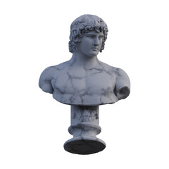 Obraz premium Antinous statue, 3d renders, isolated, perfect for your design