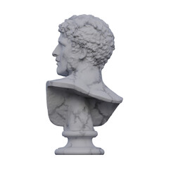 Obraz premium Head of a Man statue, 3d renders, isolated, perfect for your design