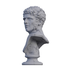 Head of a Man  statue, 3d renders, isolated, perfect for your design