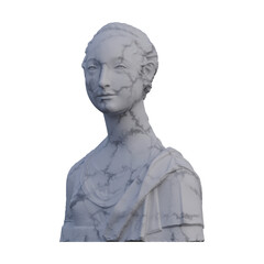 Obraz premium a young girl statue, 3d renders, isolated, perfect for your design