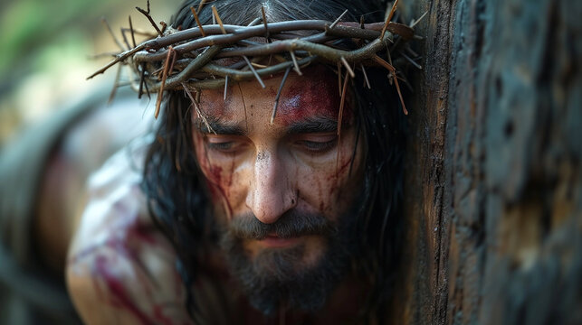 Jesus nailed to the cross