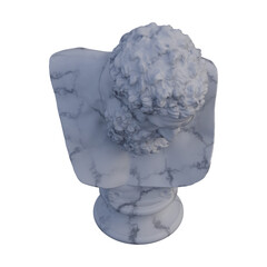 Farnese Hercules  statue, 3d renders, isolated, perfect for your design