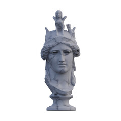 Obraz premium Athena statue, 3d renders, isolated, perfect for your design