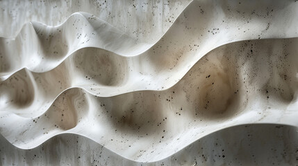 Close Up of a Wave Sculpture
