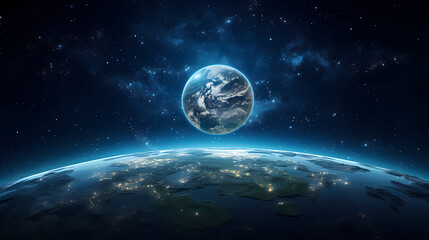 Obraz premium Space background, cosmic science, astronomy background