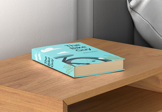 Book on the bedside table Mockup