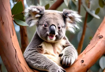 Zelfklevend Fotobehang koala in tree © Shahla