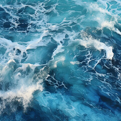 Blue Water in the Ocean