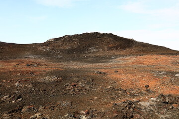 Leirhnjúkur is an active volcano located northeast of Lake Mývatn in the Krafla Volcanic System, Iceland