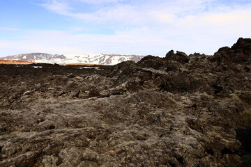 Leirhnjúkur is an active volcano located northeast of Lake Mývatn in the Krafla Volcanic System, Iceland
