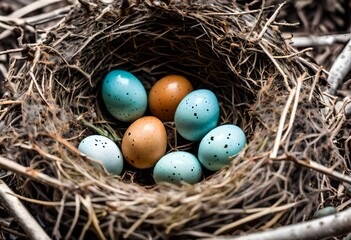 Fototapeta na wymiar eggs in nest