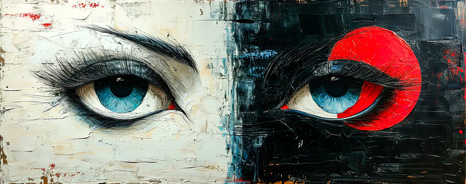 abstract painting with geometric forms figurative drawings retro expressionism elongated figures restrained expressionism wallpaper background digital art