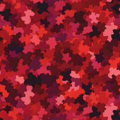 Monochromatic geometric repeating pattern in reds