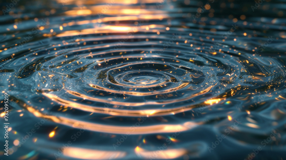 Poster a delicate symphony of ripples pulsating and intertwining in a rippling crescendo creating an everch