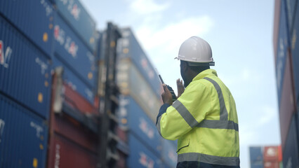 Container dockers working in the port