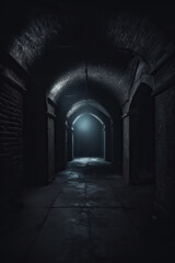 Subliminal messaging, liminal space. Dark cross way