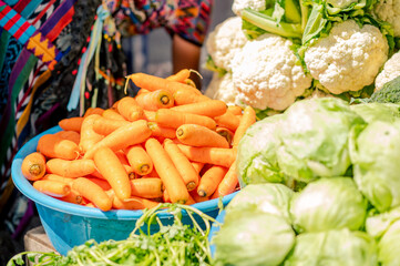 Composition of organic vegetables.