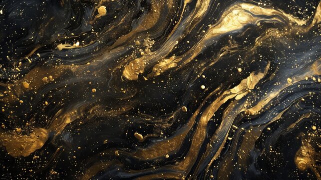 Luxury black and gold background. Black and gold texture - Powered by Adobe
