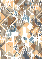 Abstract perforated polka dot watercolor pattern