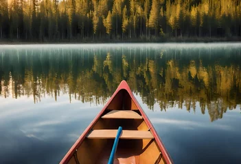 Foto op Canvas canoe on lake © Shahla