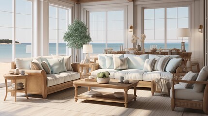 Create a coastal grandma haven with light and airy elements