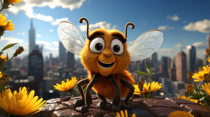 Cute Cartoon Owl: Fun Nature Illustration with Moonlight and Wild Animals!, generative AI