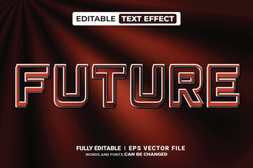Future text effect. Editable font style