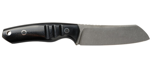 Sharp tactical knife with black handle