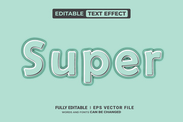 Super text effect. Editable font style