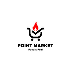 Logo Supermarket Food and Fuel Point area