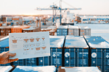 Cargo Stowage Loading Plan For Cellular Container Vessel. Supervision Of The Operations